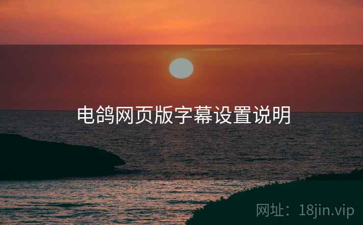 电鸽网页版字幕设置说明