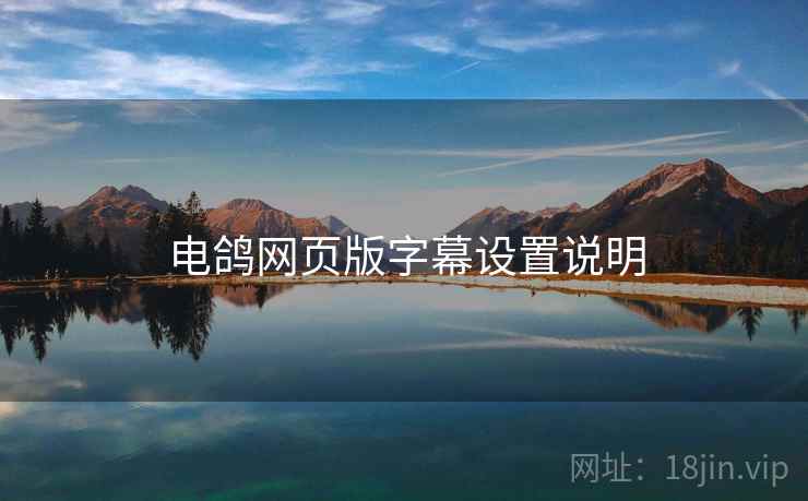 电鸽网页版字幕设置说明
