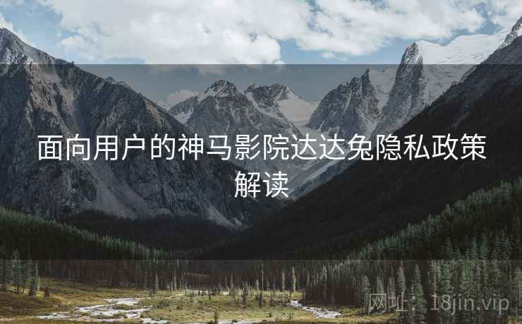 面向用户的神马影院达达兔隐私政策解读