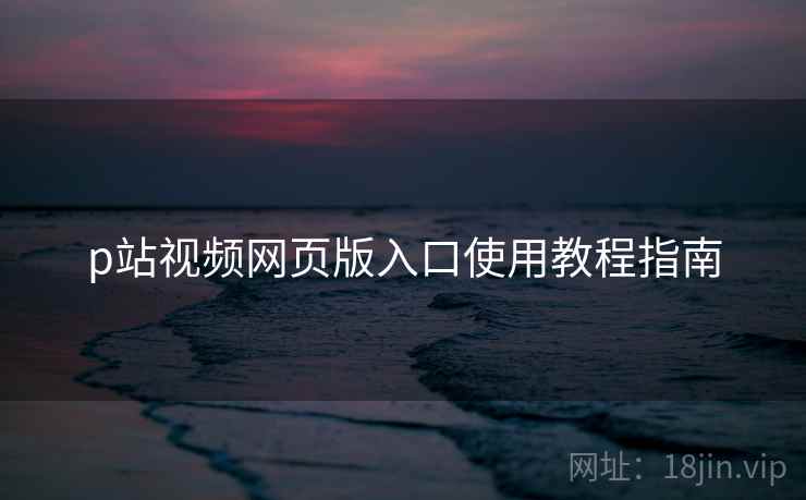 p站视频网页版入口使用教程指南
