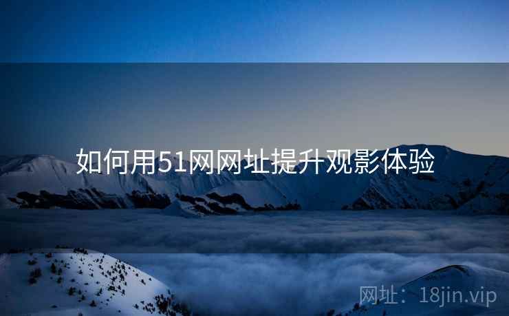 如何用51网网址提升观影体验