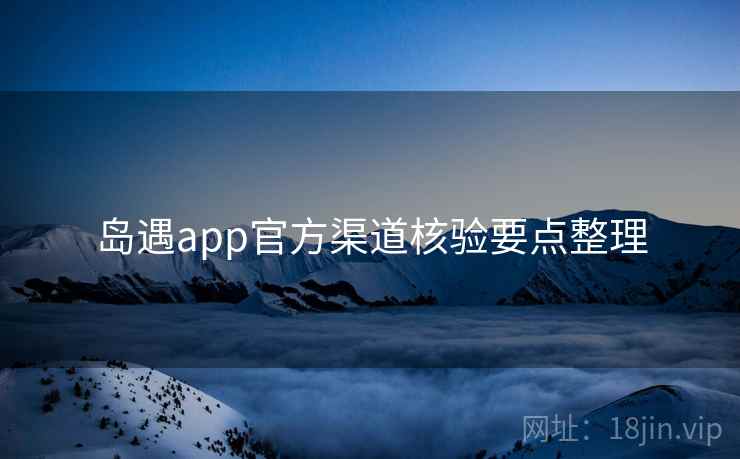 岛遇app官方渠道核验要点整理