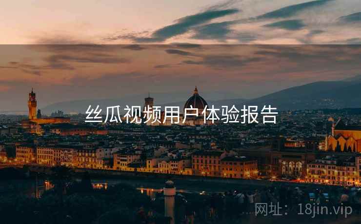 丝瓜视频用户体验报告