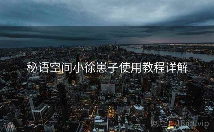 秘语空间小徐崽子使用教程详解