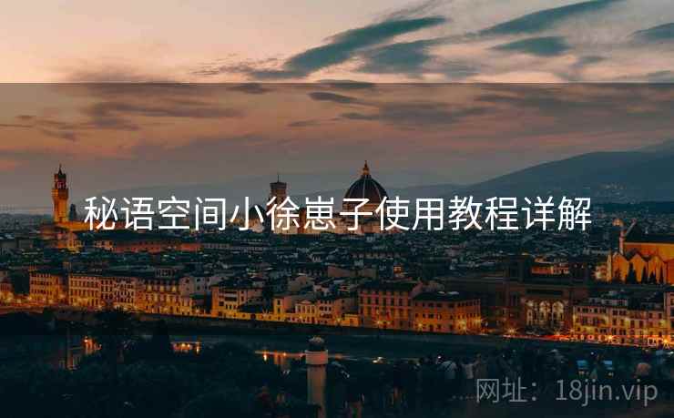 秘语空间小徐崽子使用教程详解