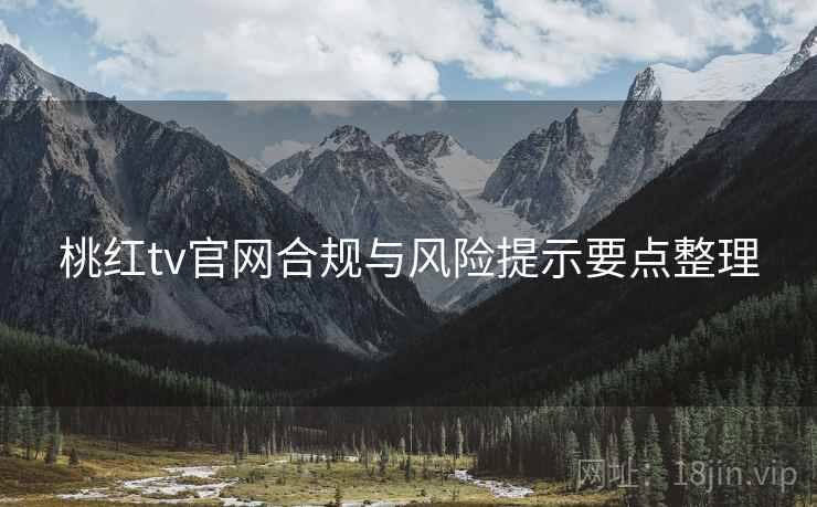 桃红tv官网合规与风险提示要点整理