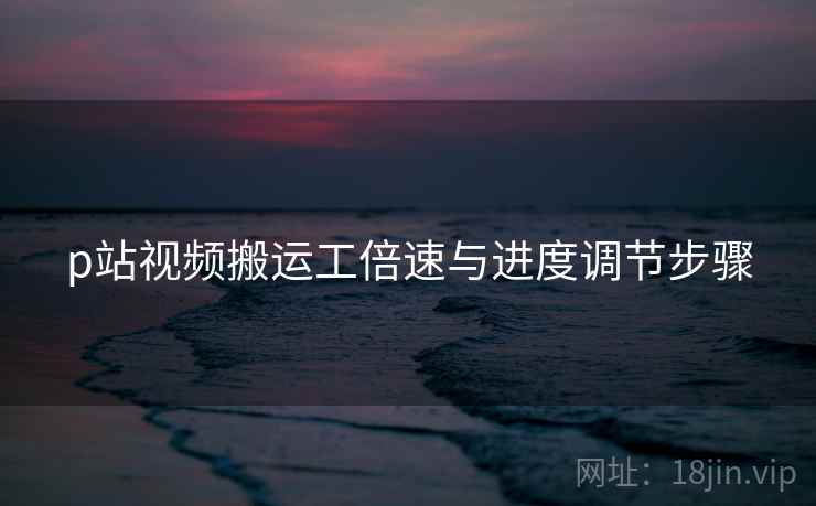 p站视频搬运工倍速与进度调节步骤