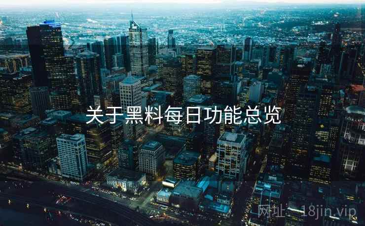 关于黑料每日功能总览