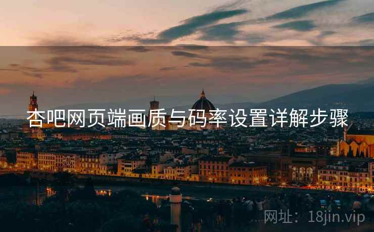 杏吧网页端画质与码率设置详解步骤